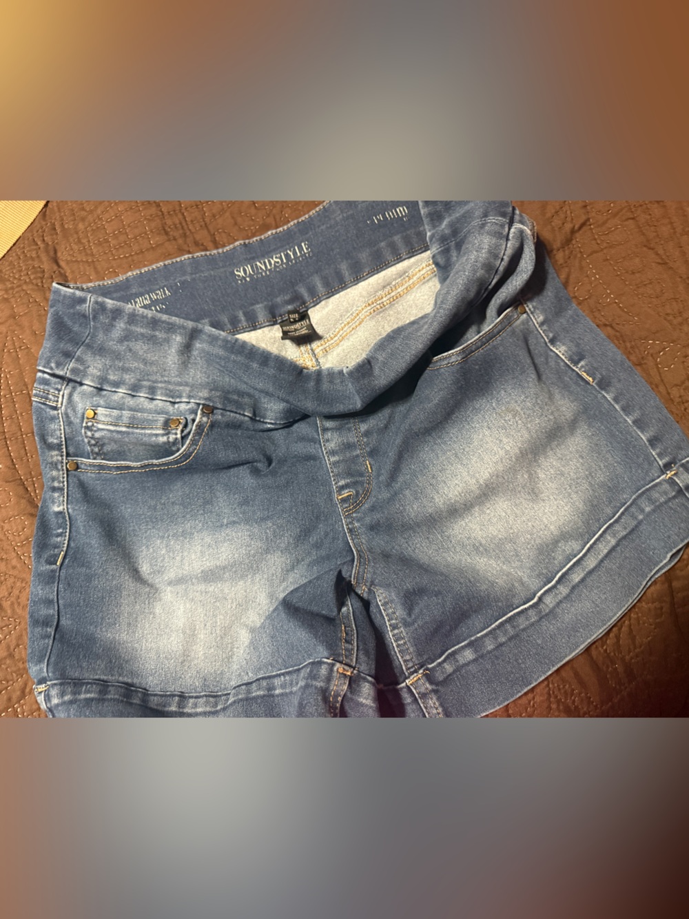 Soundstyle Women's Medium Blue Denim Jean Shorts